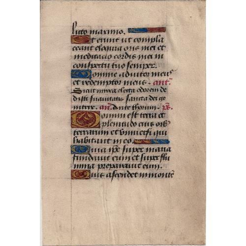 Book of Hours leaf