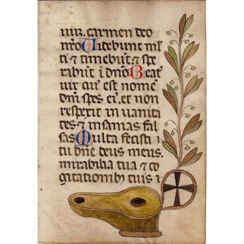 Manuscript leaf from a Book of Hours ca. 1360