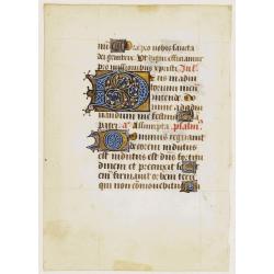 Leaf on vellum from a manuscript Book of Hours.