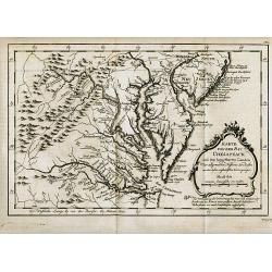 Karte von der Bay Chesapeack und den benachbarten Landen