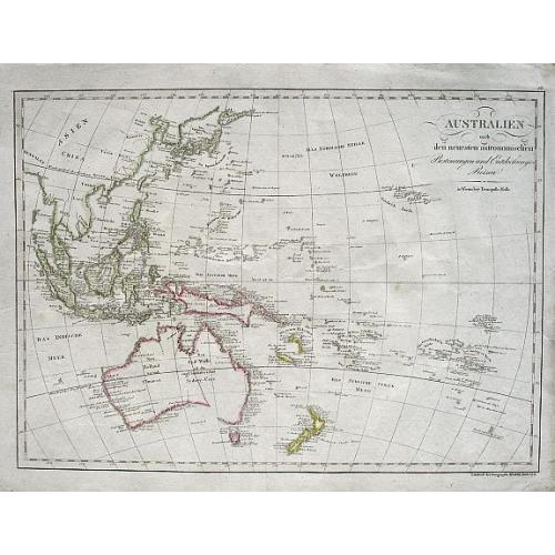 Old map image download for Australien nach den neuesten astronomischen Bestimmungen und Entdeckungs-Reisen