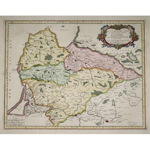 Old map image download for La Curlande duche et Semigalle autrsois de la Livonie