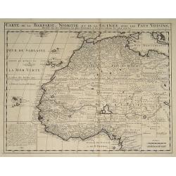 Carte de la Barbarie, Nigritie et de la Guinee avec les Pays Voisins