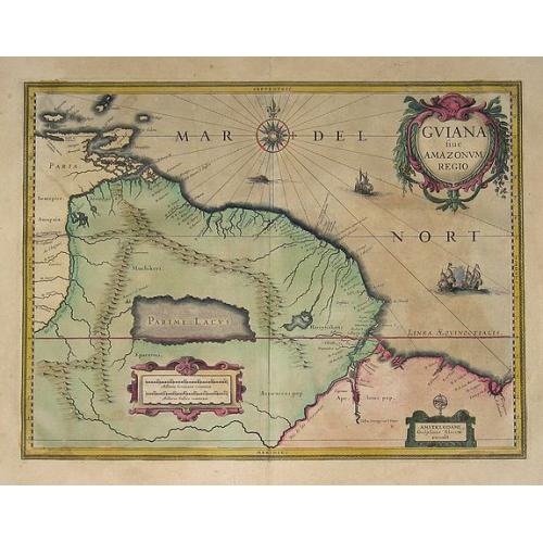 Old map image download for Guiana Sive Amazonum Regio