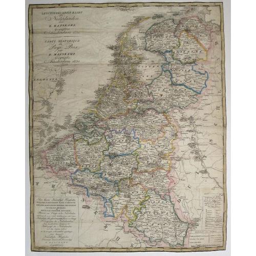 Old map image download for Geschiedkundige Kaart der Nederlanden... / Carte Historique des Pays-Bas... E. Maaskant