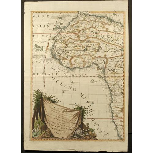 Old map image download for L'Africa divisa nelle sue Parti secondo le piu moderne, relationis colle scoperte dell origine e corso del Niro