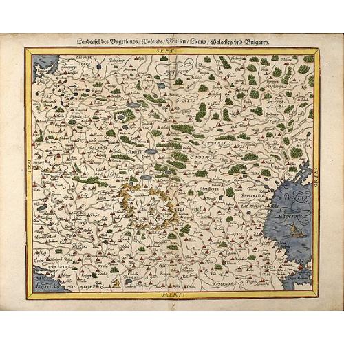 Old map image download for Landtafel des Ungerlands / Polands / Reussen / Littaw / Walachey und Bulgarey