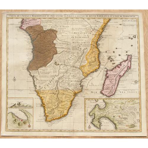 Old map image download for Carte de l'Afrique Méridionale, ou Pays entre la Ligne et le Cap de Bonne Espérance.