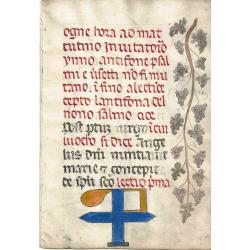 Leaf on vellum from a Book of Hours.
