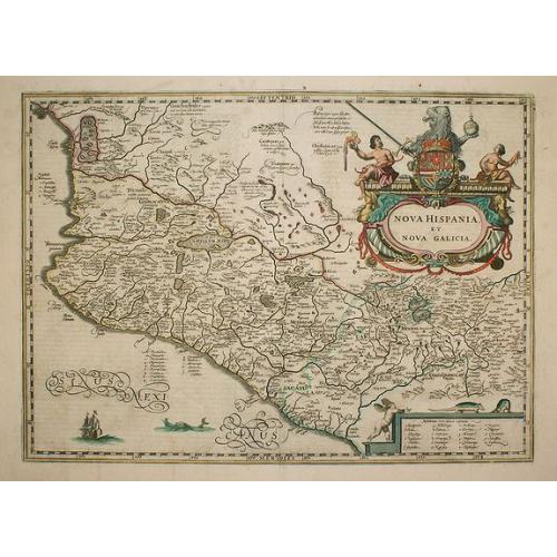 Old map image download for Nova Hispania et Nova Galicia