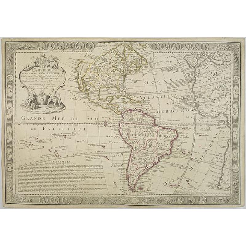 L\'AMERIQUE Meridionale et Septentrionale Dressée sur?