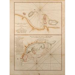 Plan de l'Isle de Patte et de son Port / Plan des Isles Querimbo, Oybo et Matemo.
