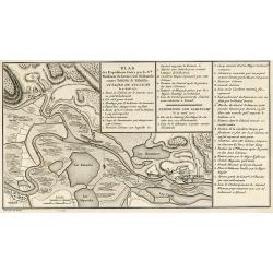 Plan des Expéditions faites par le Gal. Weissman de l\'autre côté du Danube contre Tultschi & Isaktschi. Attaque de Tultschi le 4 Avril 1771