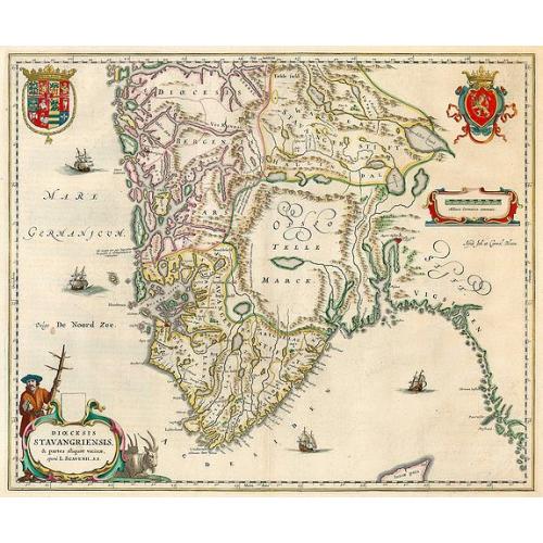 Old map image download for Dioecesis Stavangriensis.