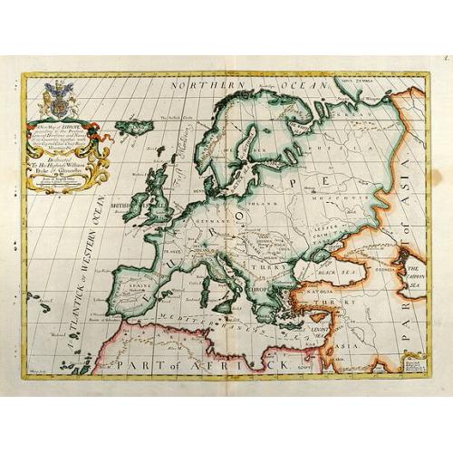 Old map image download for A New Map of Europe according to the Present General Divisions and Names