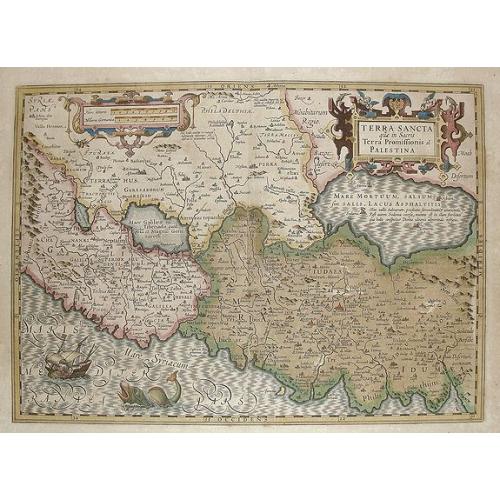 Old map image download for Terra Sancta que in Sacris Terra Promissionis ol: Palestina 