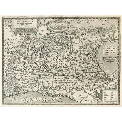 Old map image download for Italia Gallica, sive Gallia Cisalpina. 