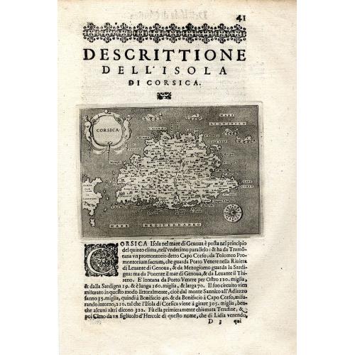 Old map image download for Descrittione Dell' Isola Di Corsica