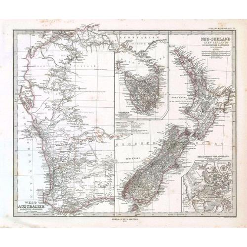 Old map image download for West-Australien - Neu-Seeland.