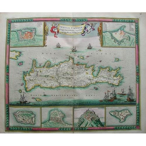 Old map image download for Insula Candia Ejusque Fortificatio.
