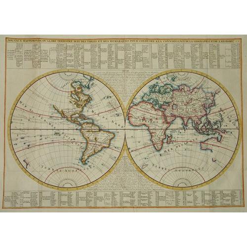 Old map image download for Nouvaux Mappemonde ou globe terrestre avec des tables et des ...