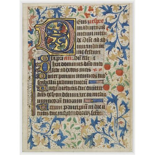 Medieval Book of Hours (Hours of the Virgin) - opening of the Hours of Vespers.
