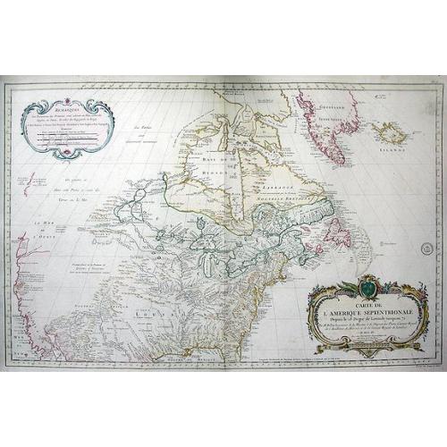 Old map image download for CARTE DE L'AMERIQUE SEPTENTRIONALE depuis le 28 Dégré...