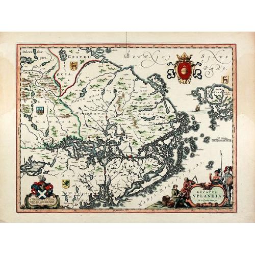 Old map image download for Ducatus Uplandia. Joh. et Cornelius Blaeu exc
