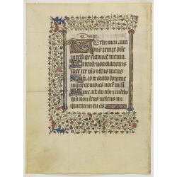 Manuscript leaf from a French Book of Hours.