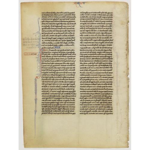 Manuscript leaf from a bible.