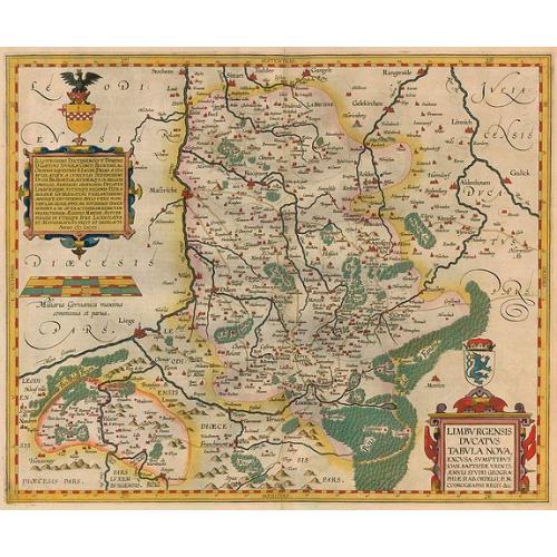 Rare, antique map of Limburgensis Ducatus Tabula Nova.