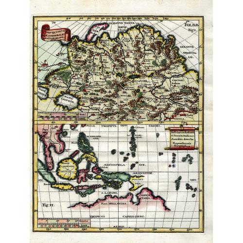 Old map image download for Utrivso Tartariae & Insularum Indicaru.