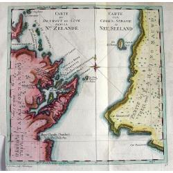 Carte du detroit de Cook dans La Nle. Zelande.