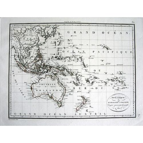 Old map image download for Océanie ou Australasie et Polynesie.