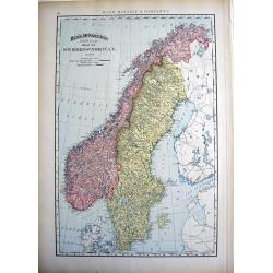 Map of Sweden and Norway.