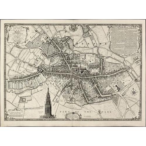 Old map image download for A Plan of the City of Coventry Surveyed in MDCCXLVIII & IX by Samuel Bradford and Engraved by Thos. Jefferys