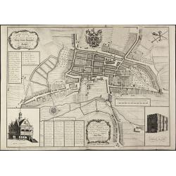 A New and Accurate Plan of the Ancient Borough of Bury Saint Edmunds in the Country of Suffolk By Alexander Downing. 1740