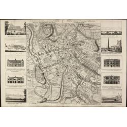 A Survey of the City and Suburbs of Bristol Survey'd by John Rocque Land Surveyor at Charing Cross, 1750 / Plan de la Ville et Faubourgs de Bristol Leve par Jean Rocque a Charing Cross a Londres 1750