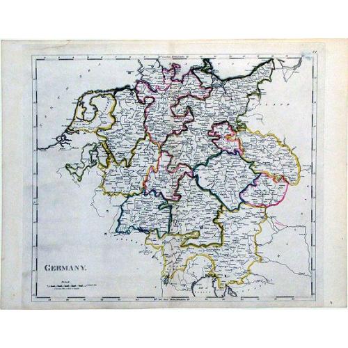 Old map image download for Germany.