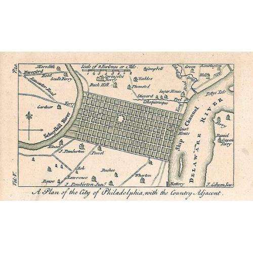 Old map image download for A Plan of the City of Philadelphia, with the Country Adjacent.