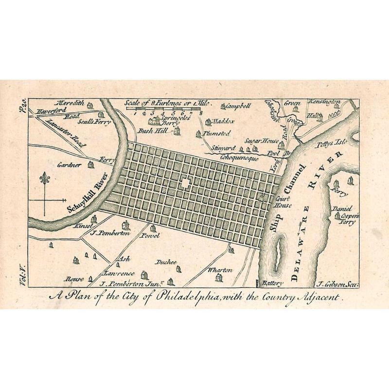 A Plan of the City of Philadelphia, with the Country Adjacent.