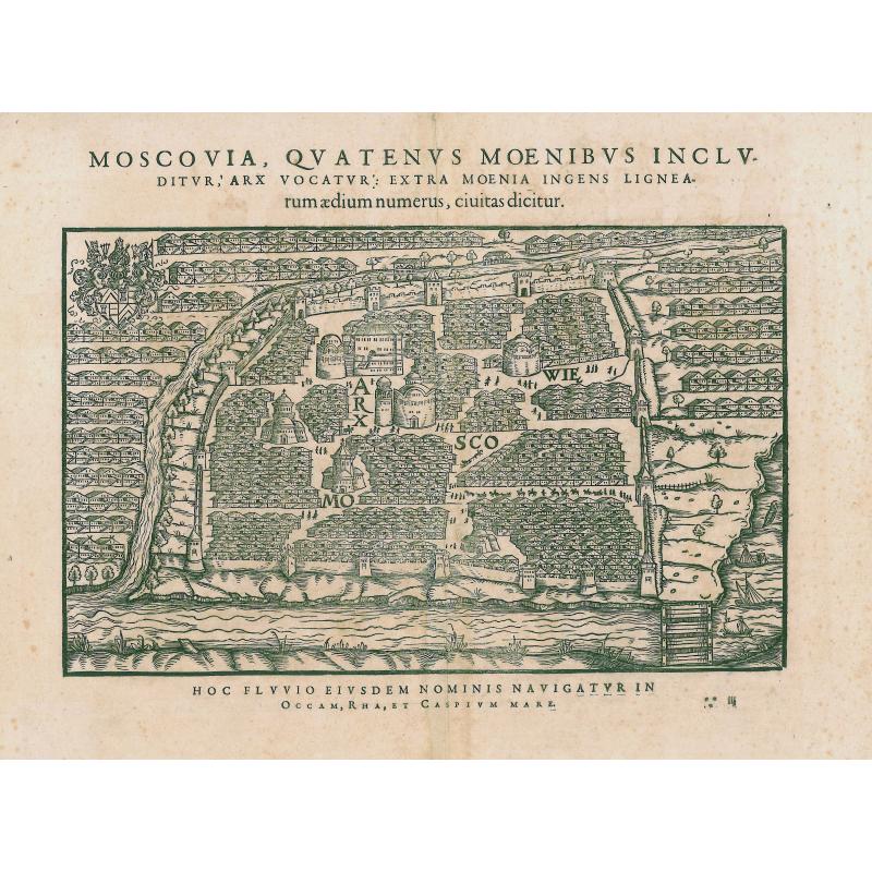 MOSCOVIA, QUATENUS MOENIBUS INCLUDITUR ARX VOCATUR EXTRA MOENIA INGENS LIGNEA-rum aedium numerus, civitas dicitur