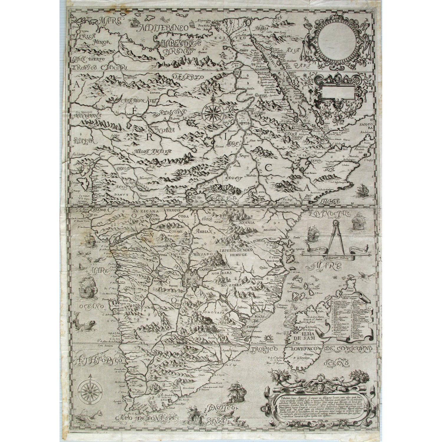 Filippo Pigafetta-De Bry Map of Africa.