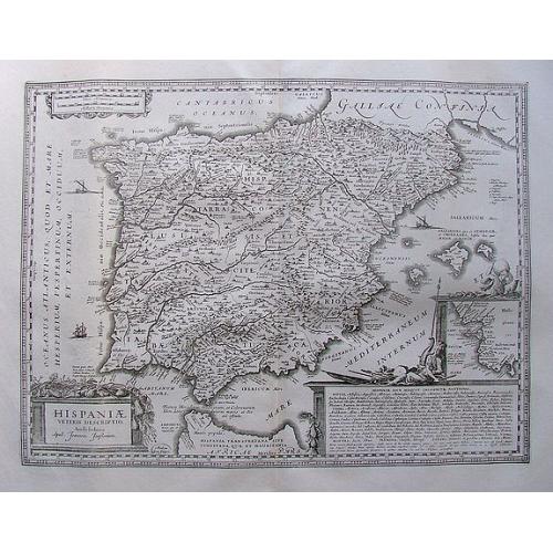 Old map image download for Hispaniae veteris descriptio Joannem Jansonium.