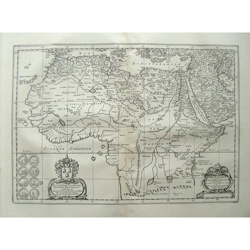 Africae Antiquae, et quarundam Europae Asiaeque Adiacentium Regionum, accurata delineatio, ad Historiarum . . .