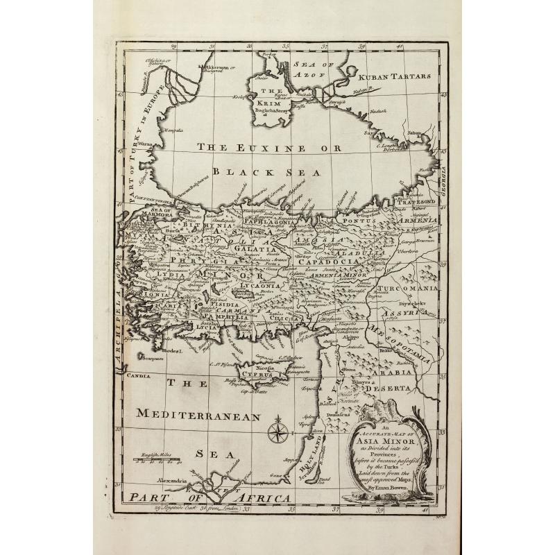 An Accurate Map of Asia Minor, as Divided into its Provinces, before it became Possess'd by the Turks