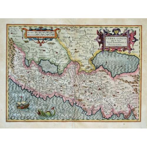 Old map image download for TERRA SANCTA quae in Sacris Terra Promissionis ol. PALESTINA.