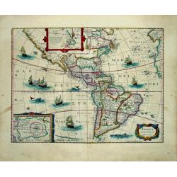 AMERICA / noviter delineata / Auct: Henrico Hondio 1641 / Amstelodami, Excudit Ioannes Ianssonius