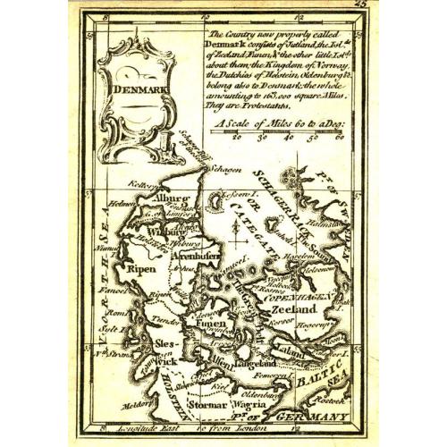 Old map image download for Denmark.
