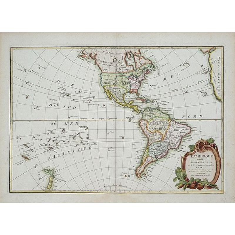 L'Amerique divisee Par Grand Etats by Jean Janvier.